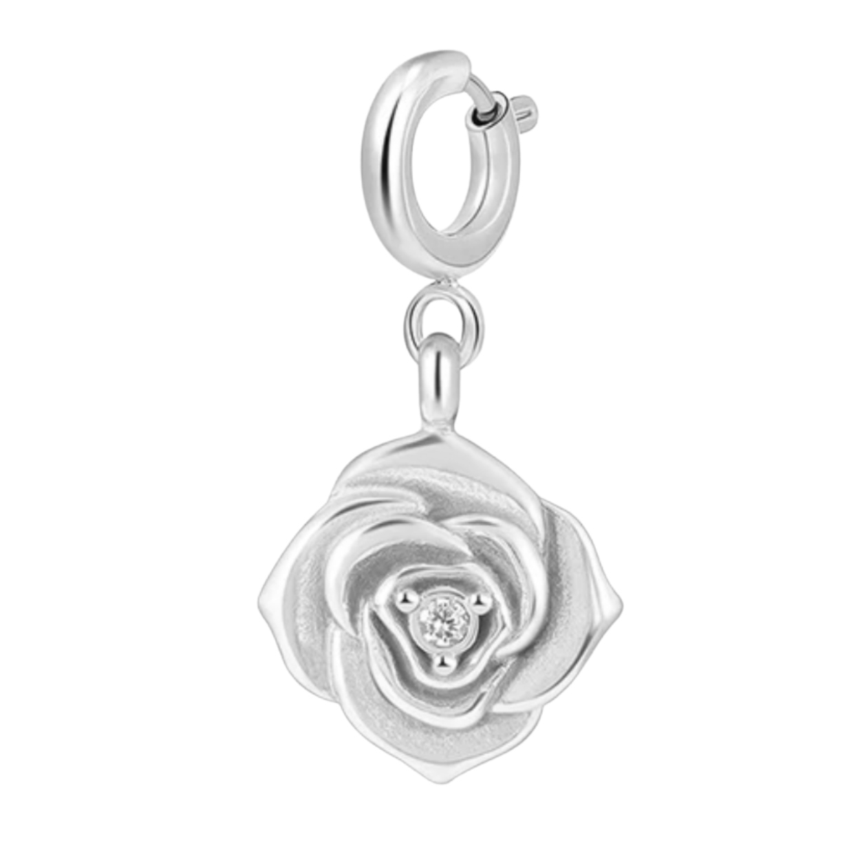 FLOWER Charm Silber